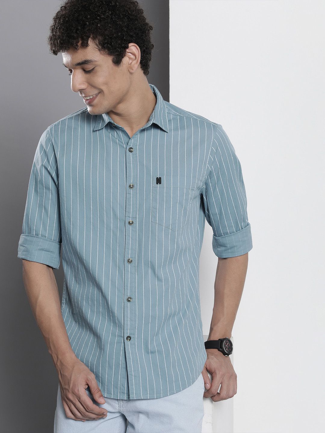 4a7d0c11-dcc8-475d-bca1-ad0463563ba11718883569933TheIndianGarageCoMenPinstripesCasualShirt1.jpg The Indian Garage Co Men Pinstripes Casual Shirt - Image 1
