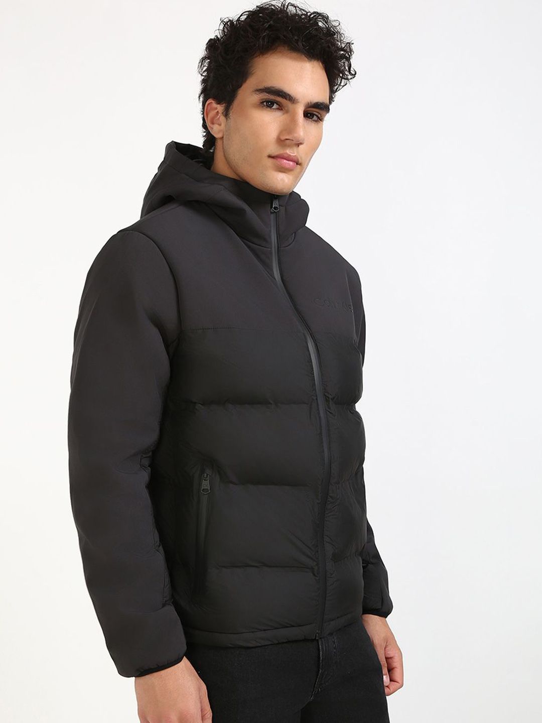 55df1287-1535-4827-bae0-290161d5a14b1734522806354CalvinKleinJeansMenPufferJacket3.jpg Men Hooded Solid Cotton Casual Puffer Jacket - Image 1