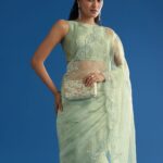 KALKI Fashion Embellished Beads And Stones Sarees With Blouse