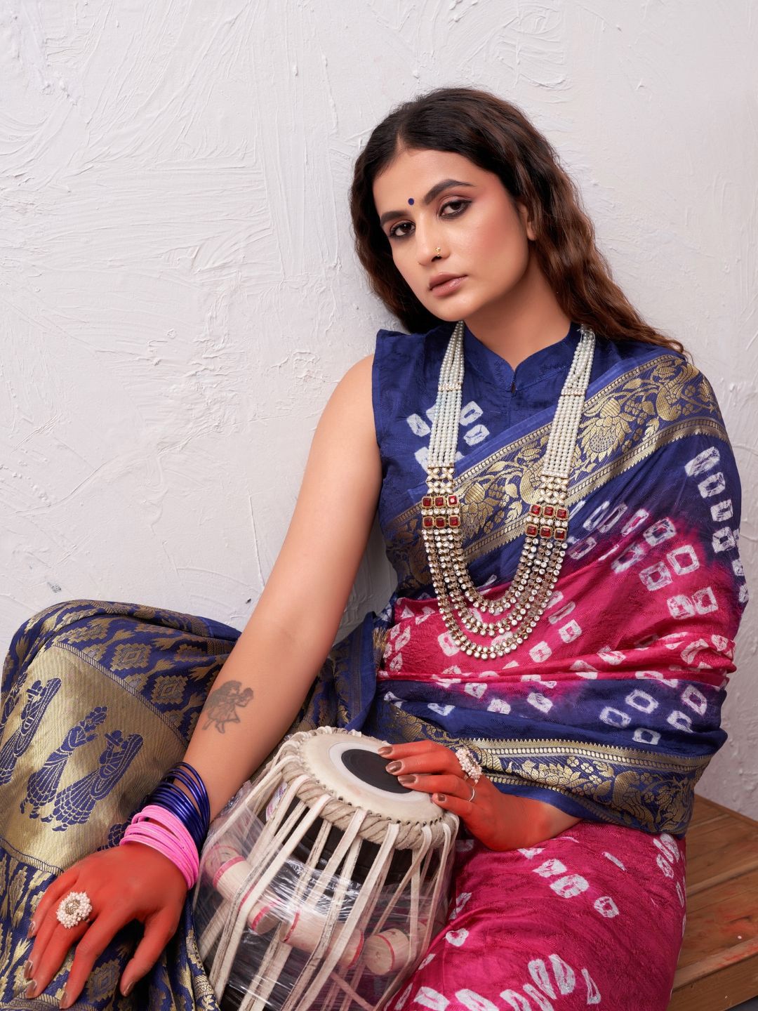 a722742f-a902-413a-953e-d9036239ea221733221170846-Bandhanivilla-Bandhani-Zari-Pure-Silk-Bandhani-Saree-1421733-1.jpg Bandhanivilla Bandhani Zari Bandhani Saree - Image 1