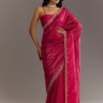 KALKI Fashion Embellished Embroidered Beads and Stones Tissue Saree